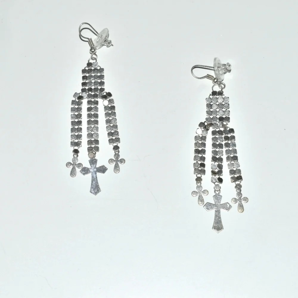Blessed Sterling Silver Dangling Earrings - Picture 1 of 4